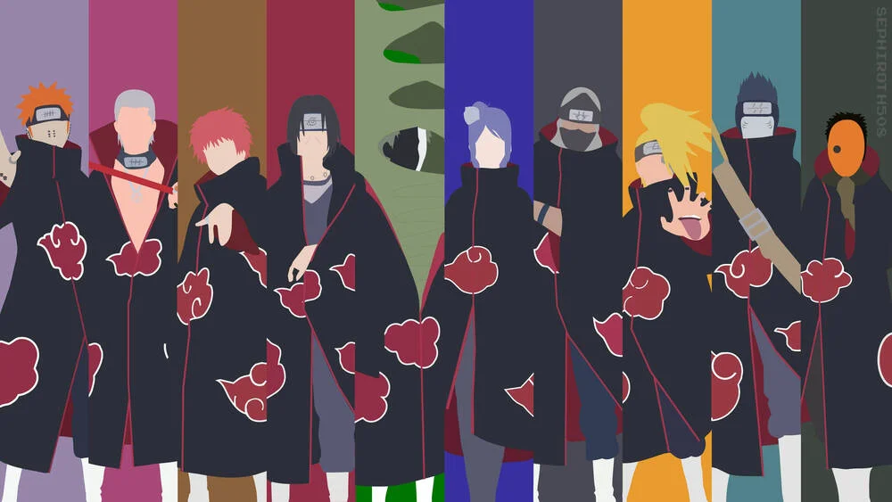 All 12 members of Akatsuki - Naruto