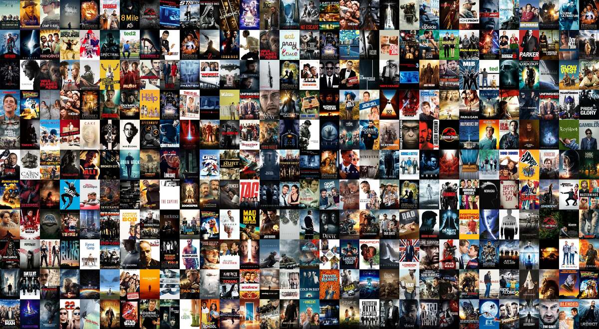 Collage of Best Most Popular Movies of all Time